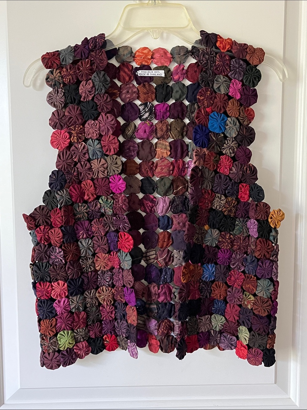 Handmade Yo-Yo Mosaic Vest - Multicolor